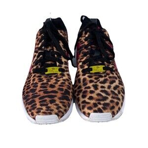 Adidas ZX Flux Sneakers Women’s Leopard Pink Brown Black Sz 8.5
